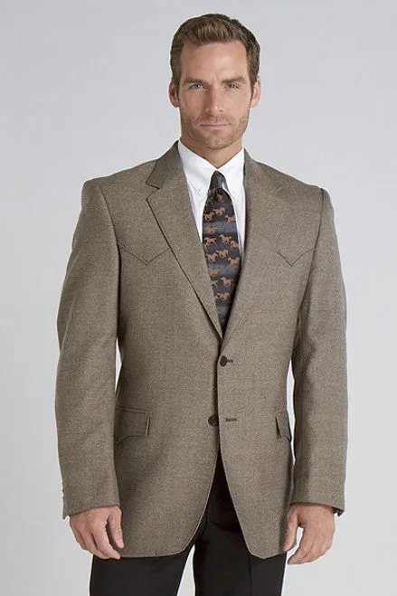 Circle S Jacket Mens Plano Sportcoat Style CC1032-58 Donigle Brown