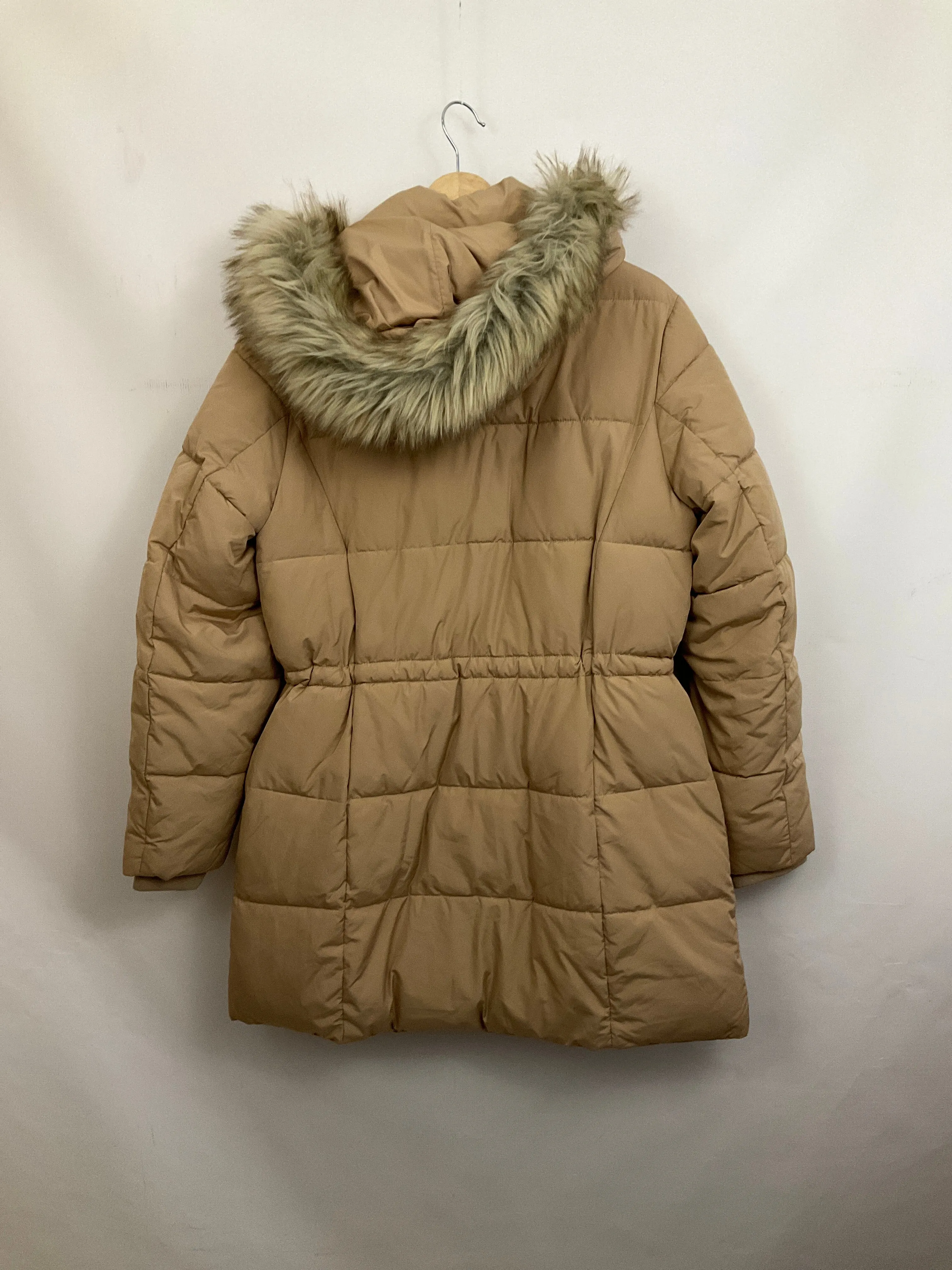 Coat Parka By Talbots In Tan, Size: M