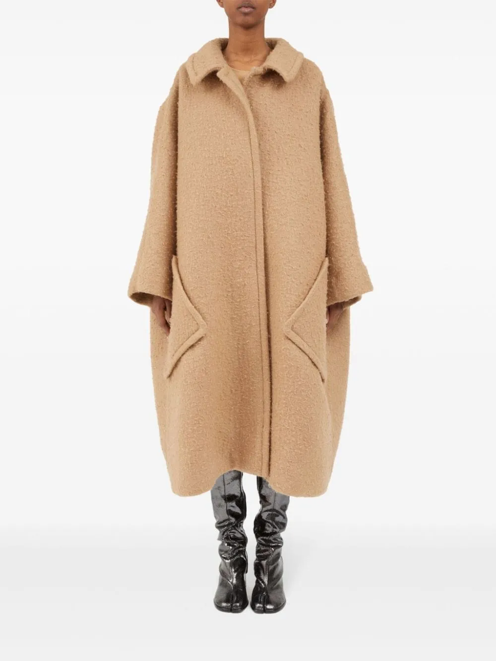 Cocoon Wool Coat - Biscuit