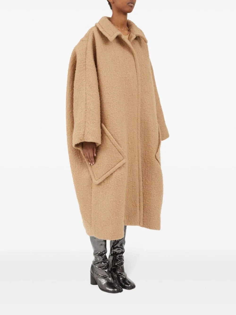 Cocoon Wool Coat - Biscuit