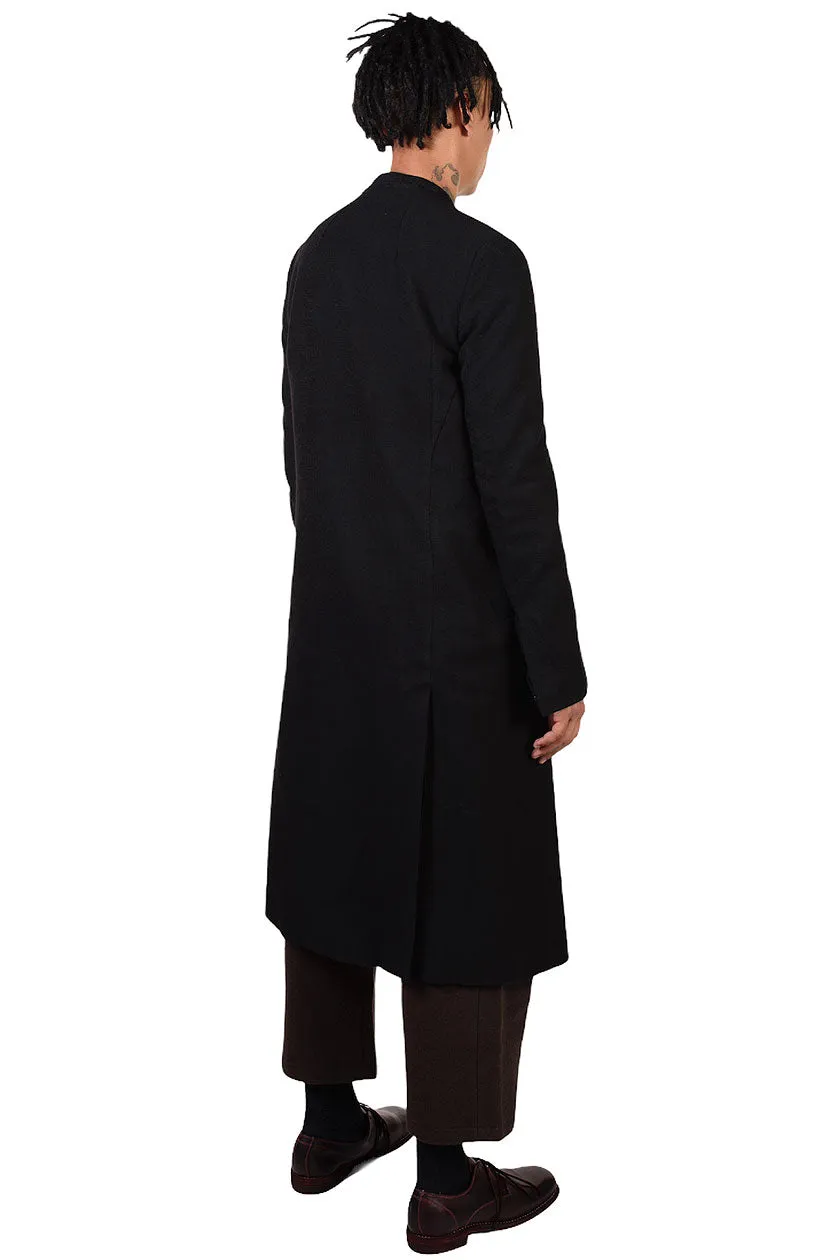 Collarless Long Coat