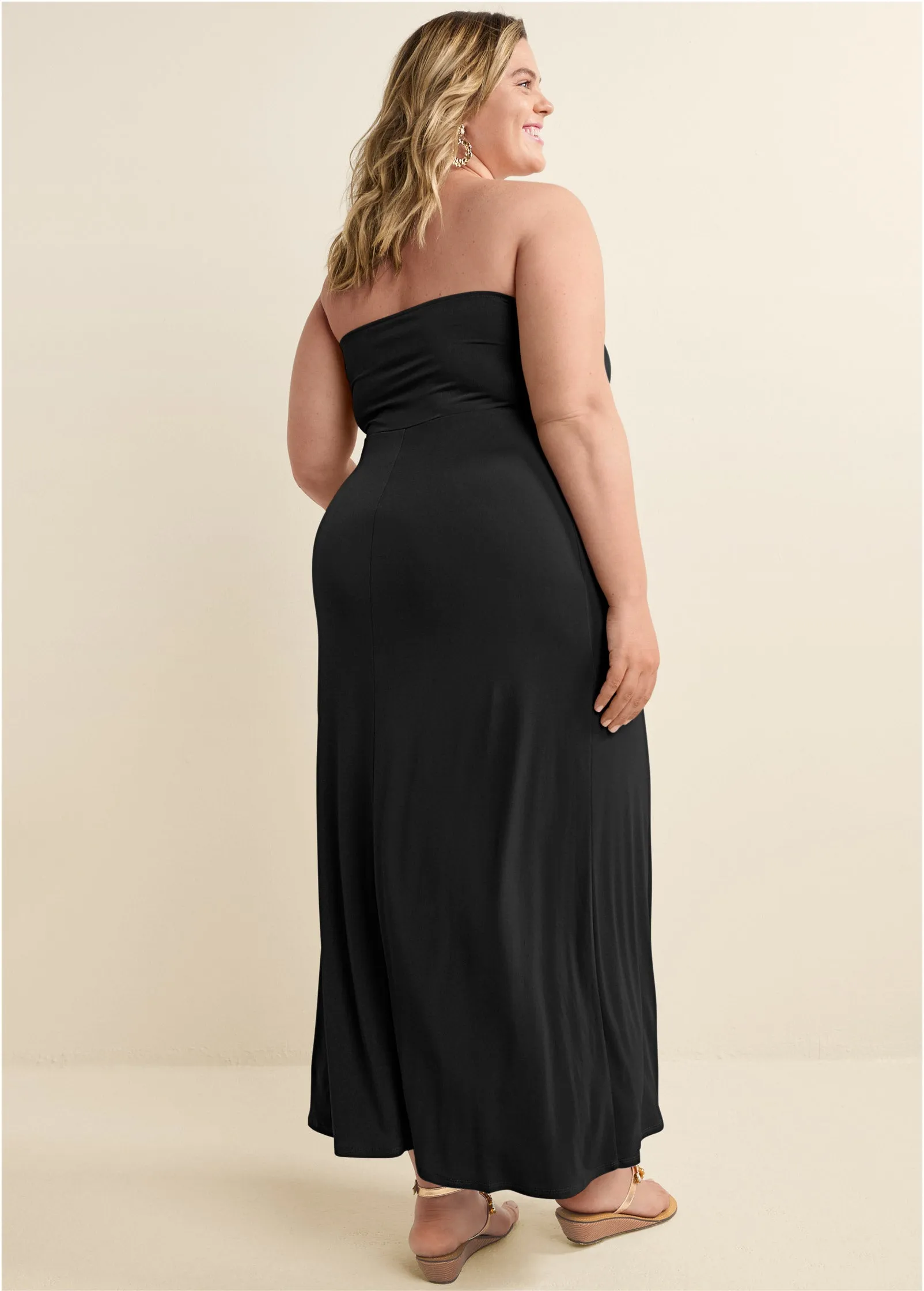 Convertible Maxi Dress - Black