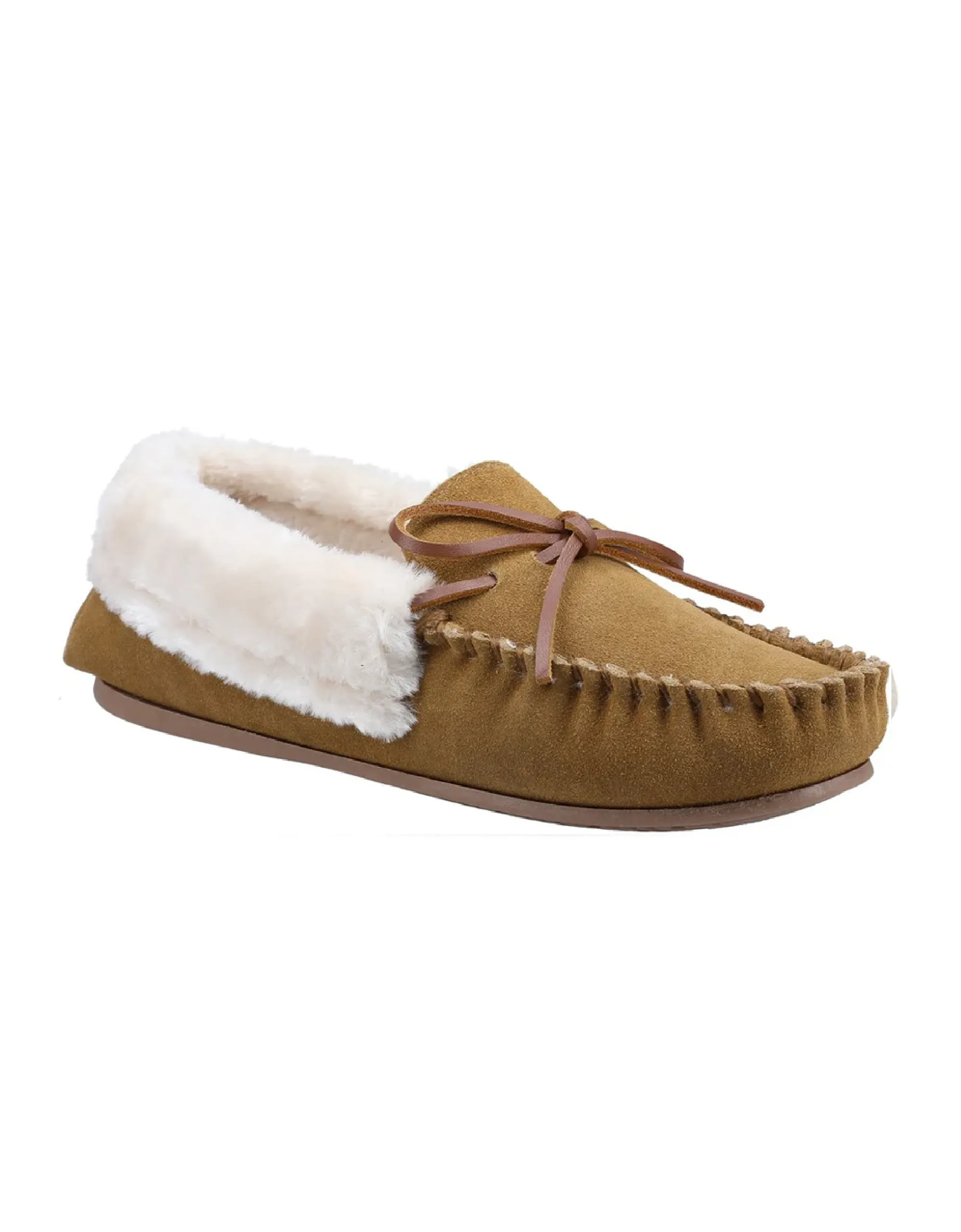 Cotswold Sopworth Moccasin Slippers Tan