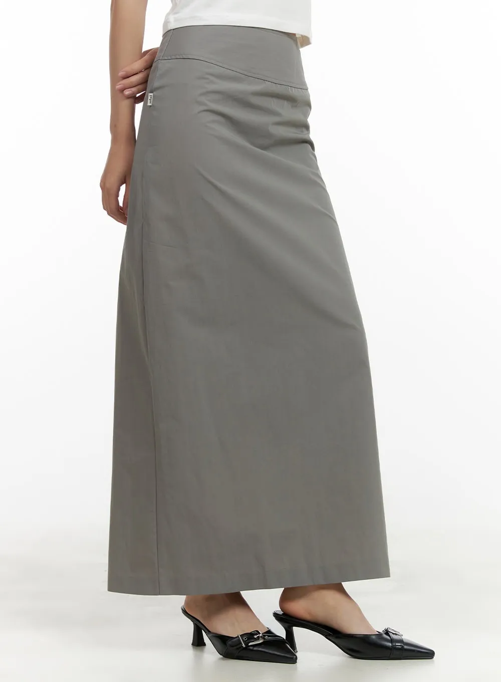 Cotton Slit Maxi Skirt CU405