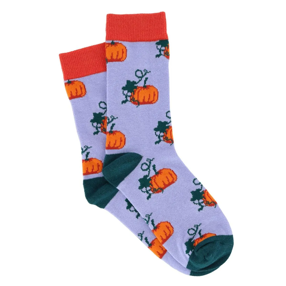 CTM® Women's Fall Halloween Pumpkin Novelty Socks (1 Pair)