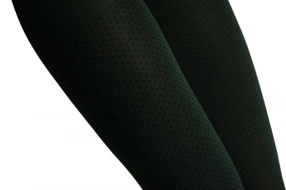 Dark Green With Black  Dots Tights