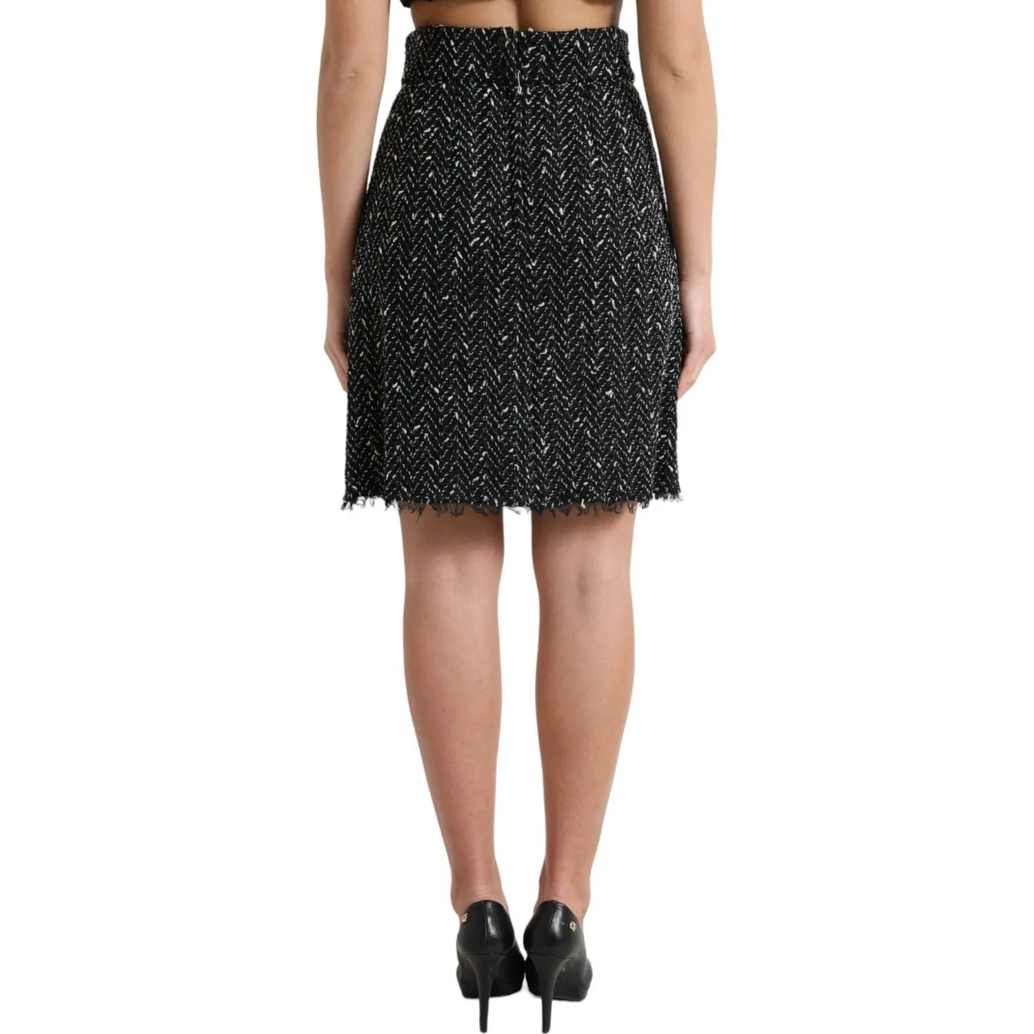 Dolce & Gabbana Elegant Tweed High-Waist Mini Skirt