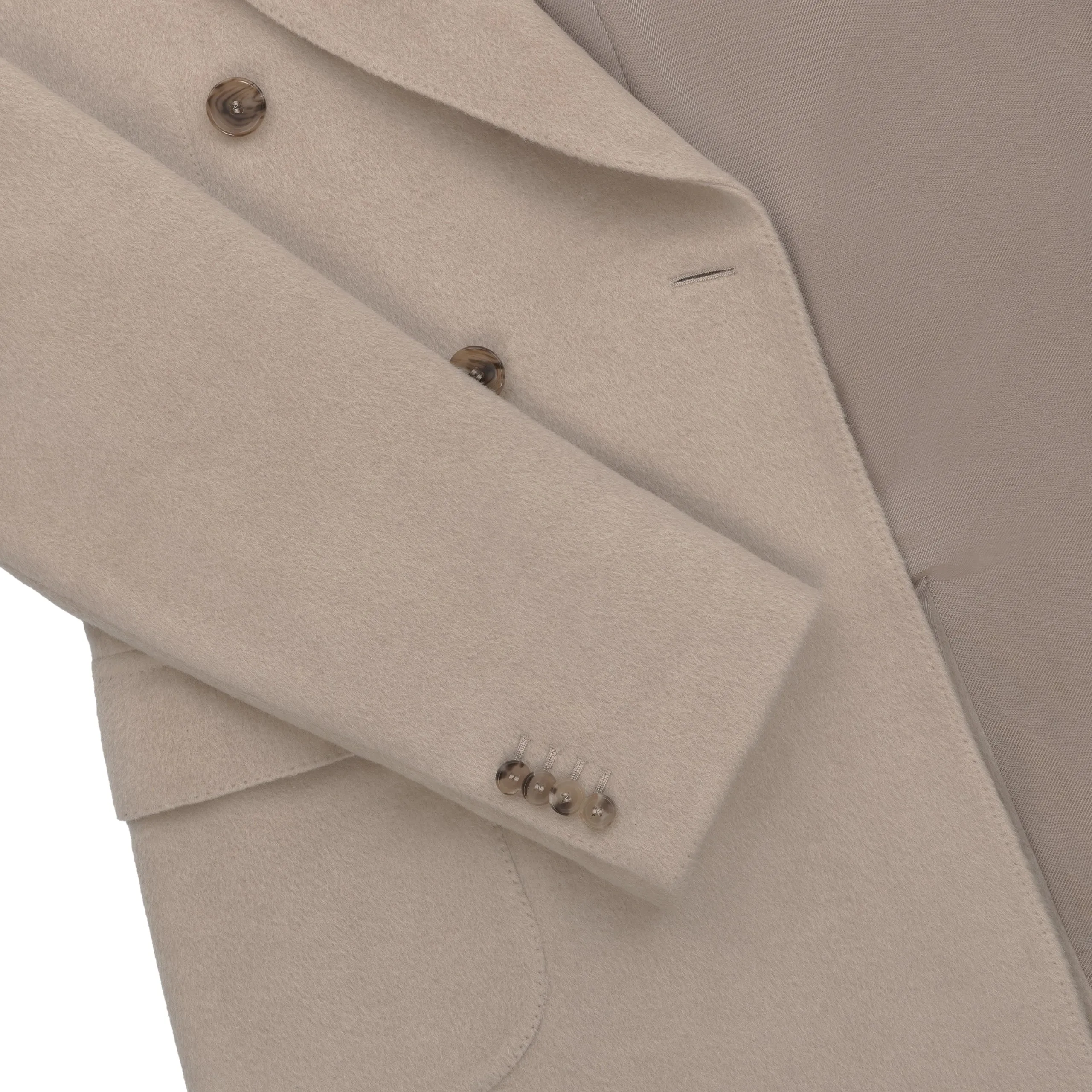 Double-Breasted Wool Coat in Beige. Exclusively Made for Sartale