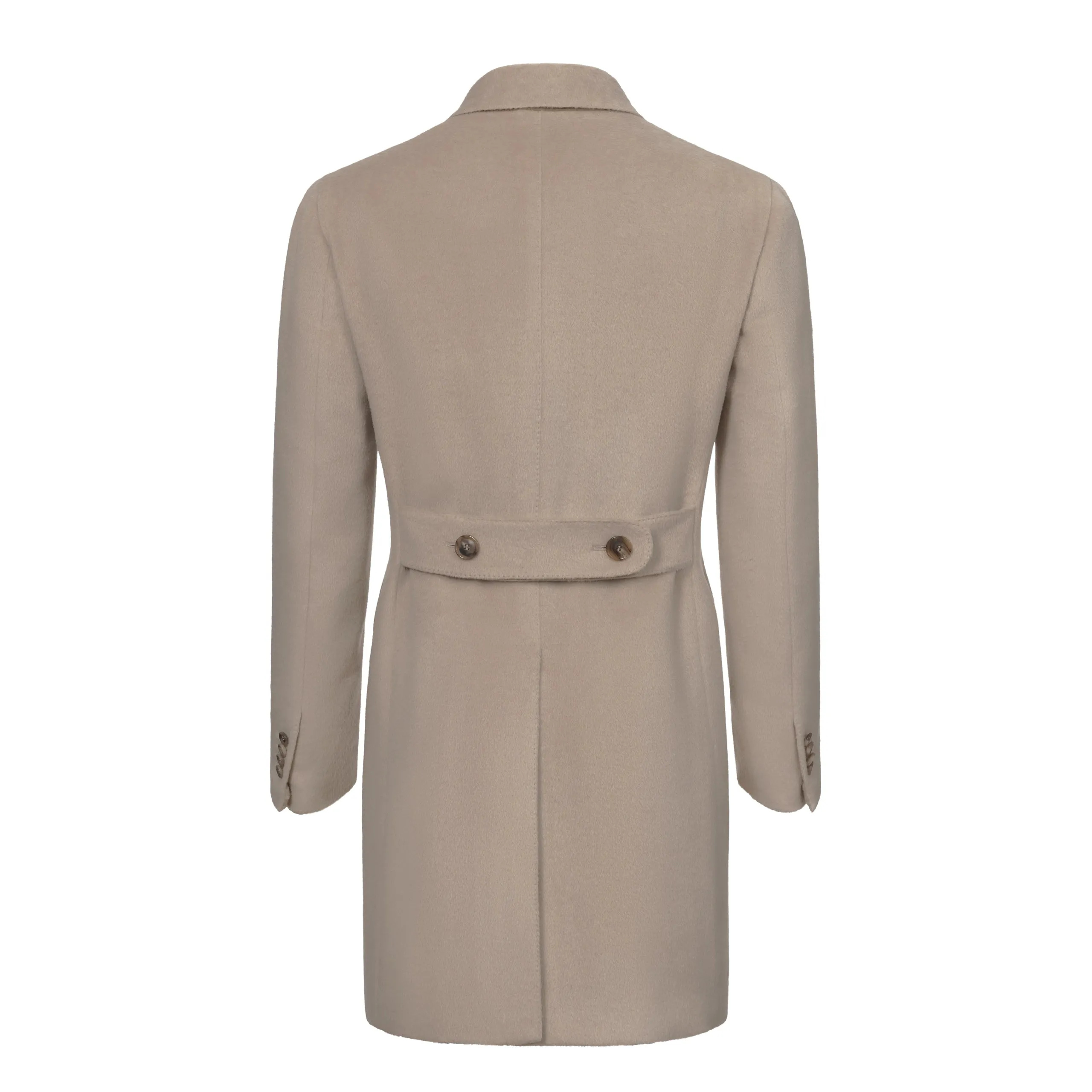 Double-Breasted Wool Coat in Beige. Exclusively Made for Sartale