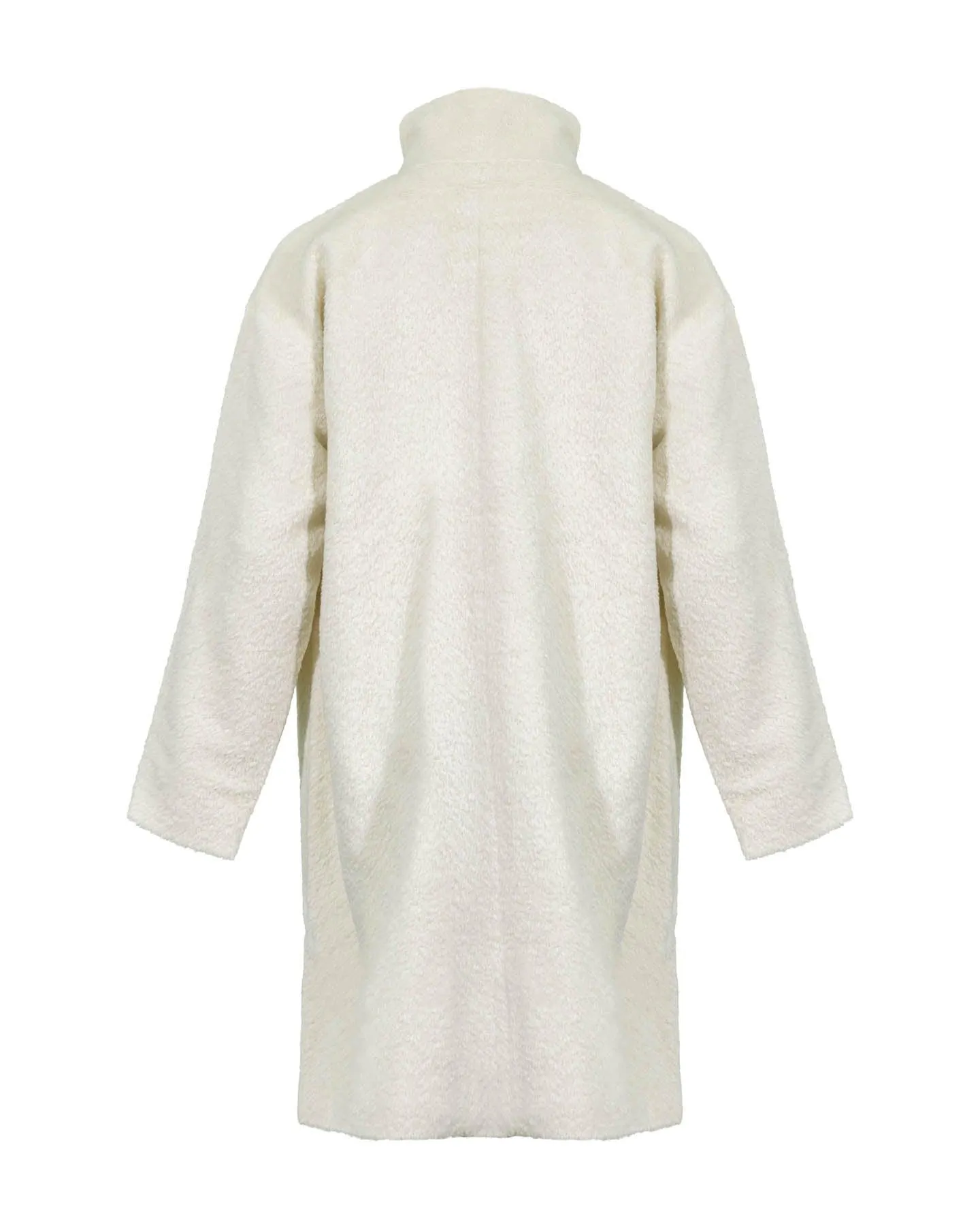 Eileen Fisher Sheared Suri Alpaca Stand Collar Coat