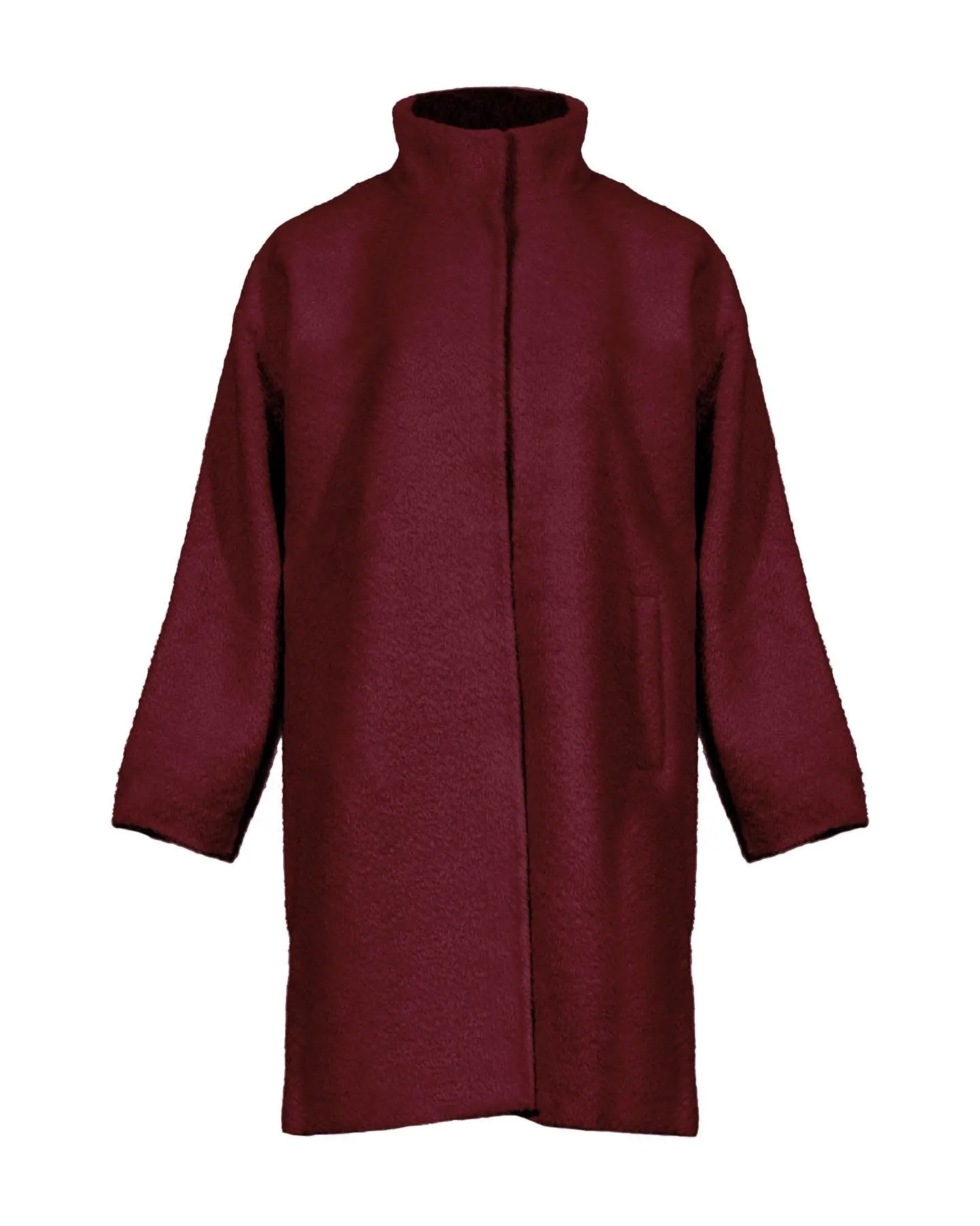 Eileen Fisher Sheared Suri Alpaca Stand Collar Coat