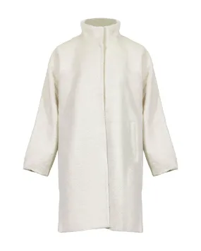 Eileen Fisher Sheared Suri Alpaca Stand Collar Coat