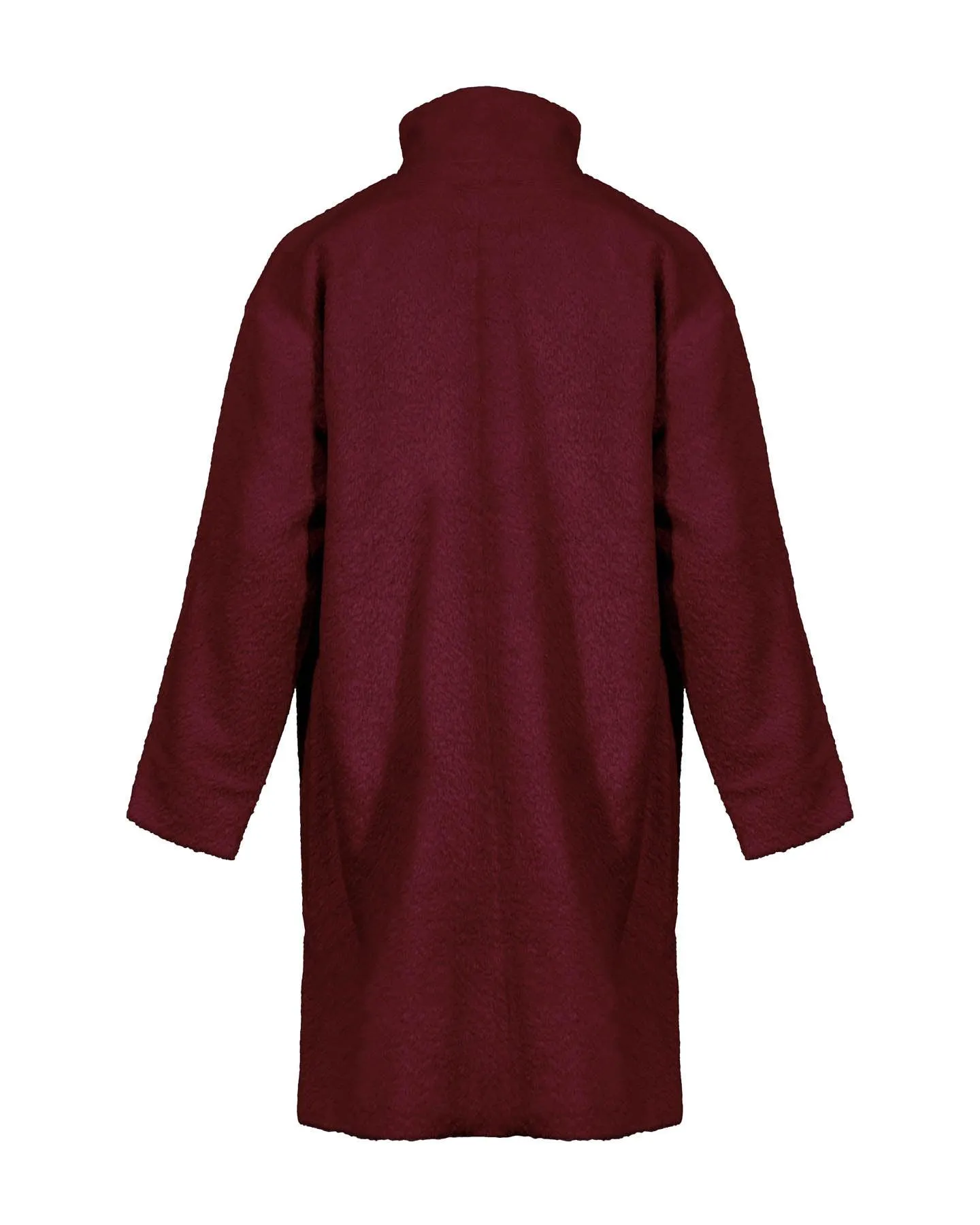 Eileen Fisher Sheared Suri Alpaca Stand Collar Coat