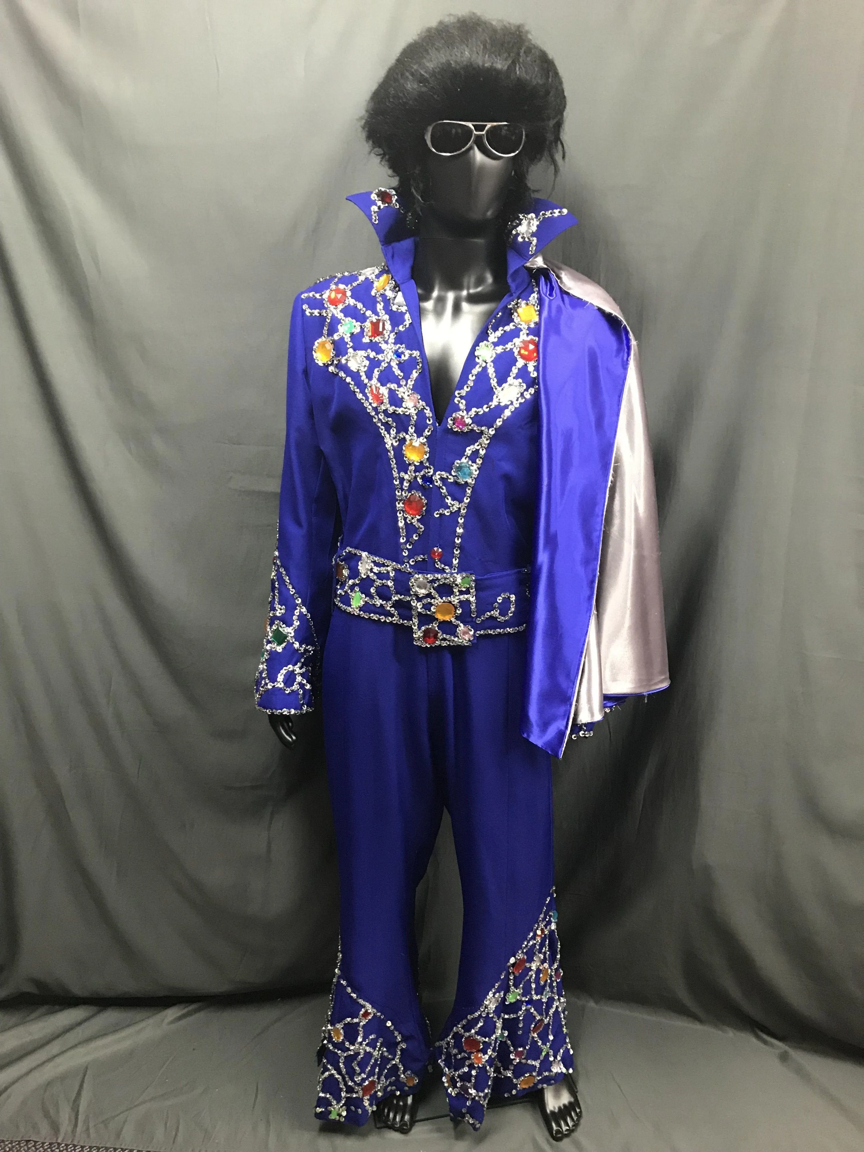 Elvis Style Jumpsuit Blue - Hire