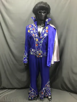 Elvis Style Jumpsuit Blue - Hire