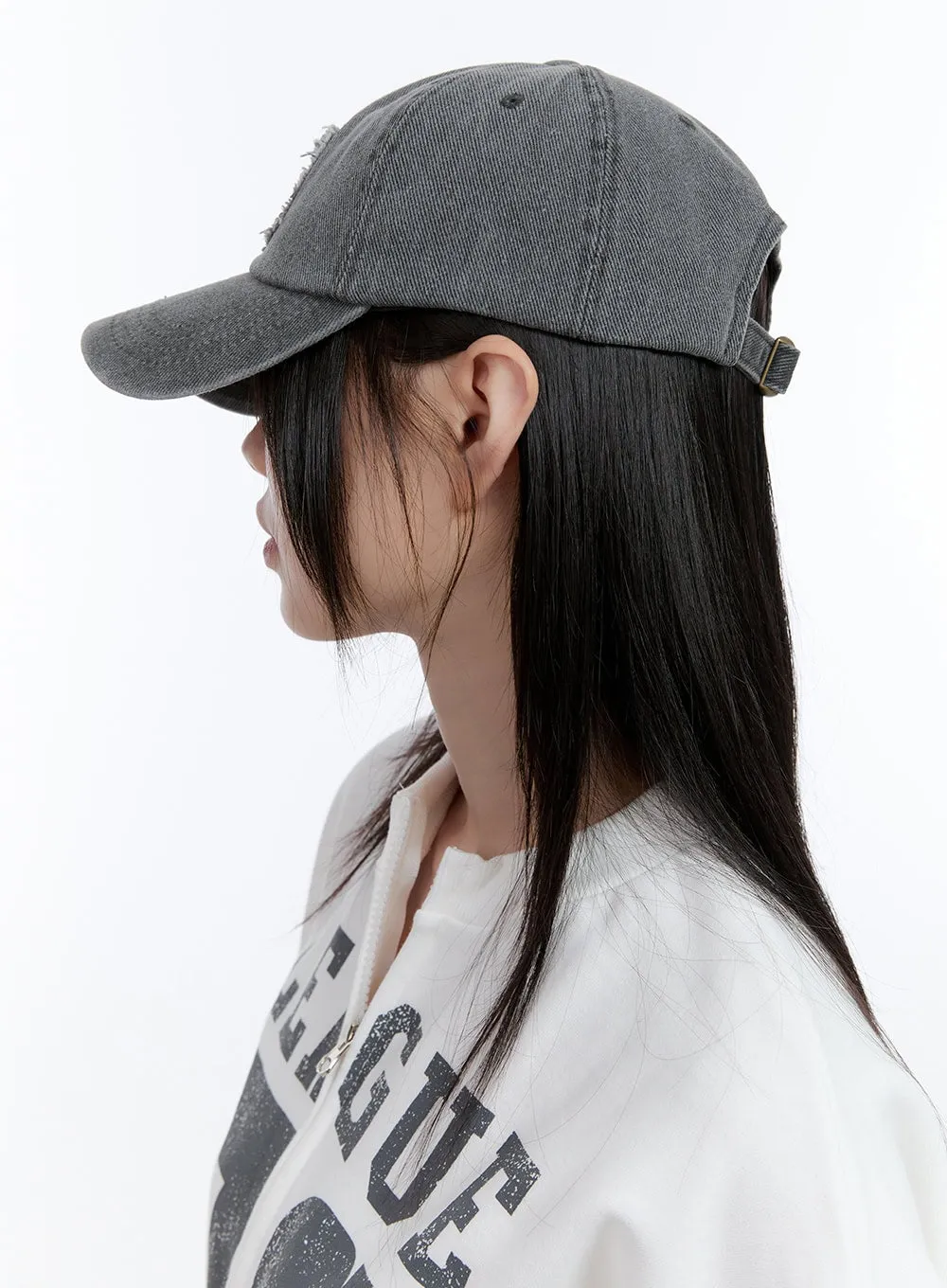 Embroidered Patchwork Washed Cap CG413