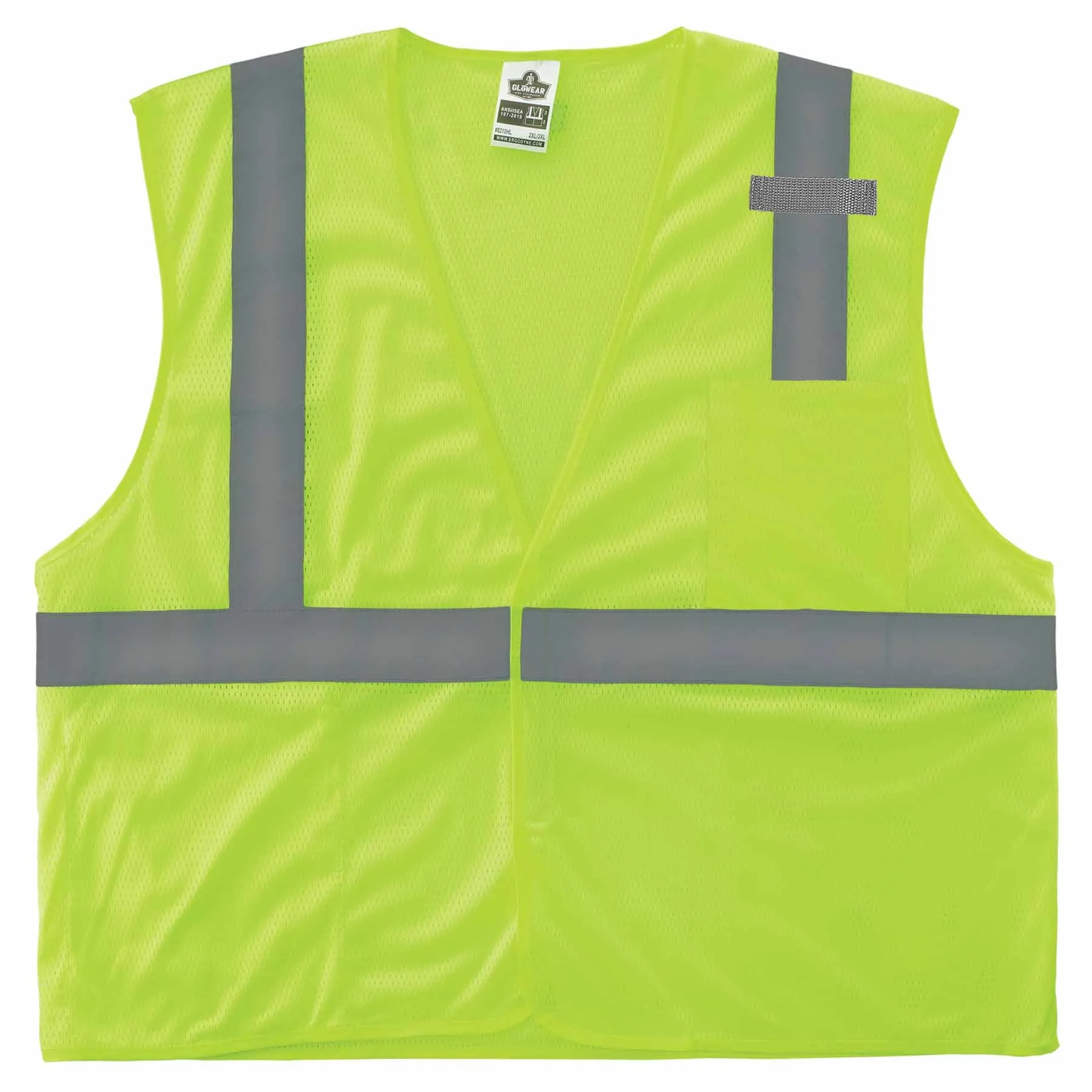 Ergodyne 21021 8210HL XS Lime Class 2 Economy Mesh Vest - H L