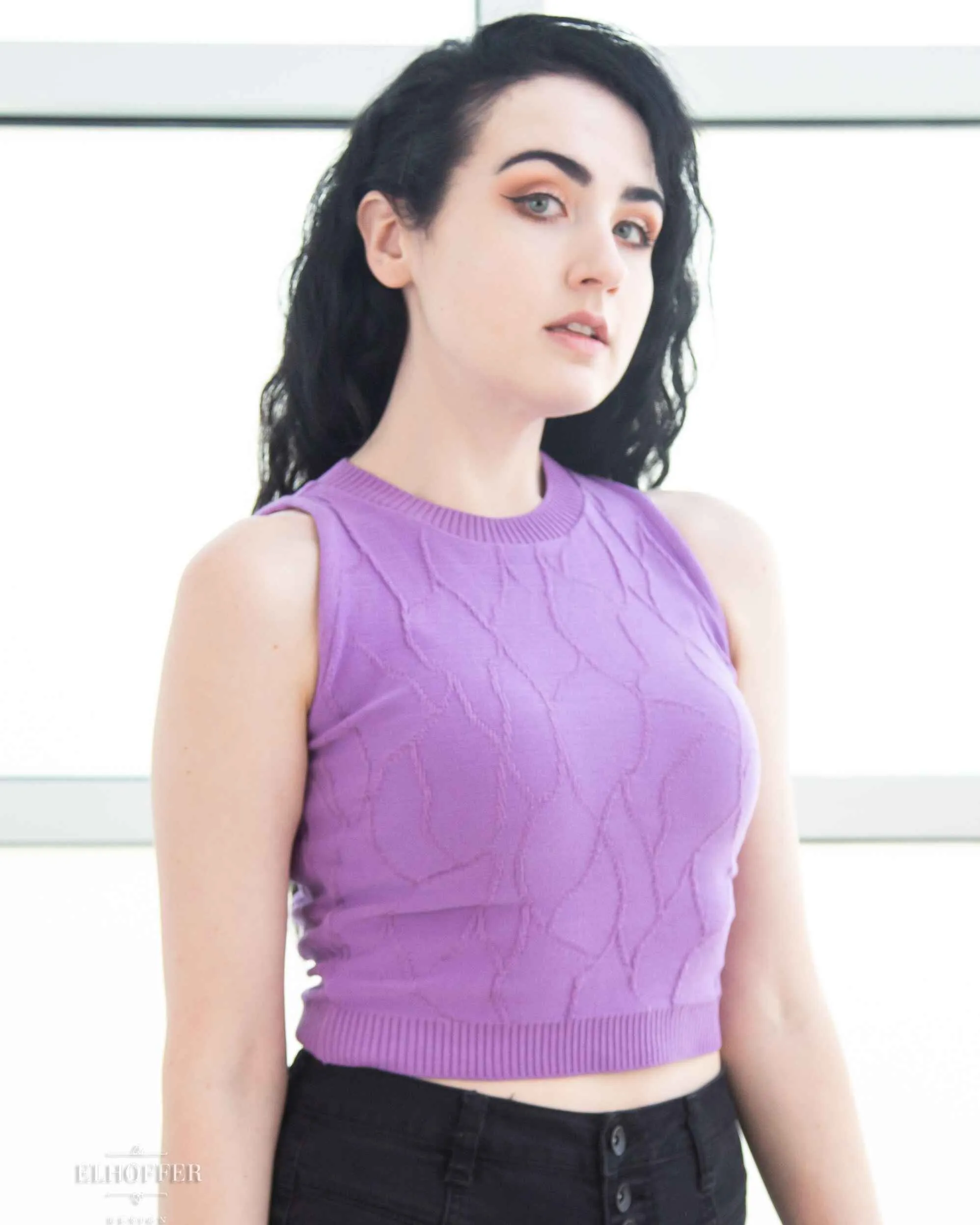 Essential Susan Crop Top - Butterfly Lavender