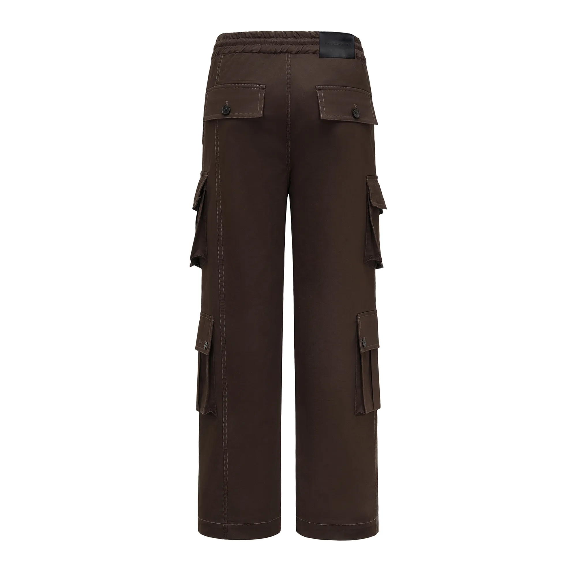 Feng Chen Wang  Brown Cargo Pants Red Brown