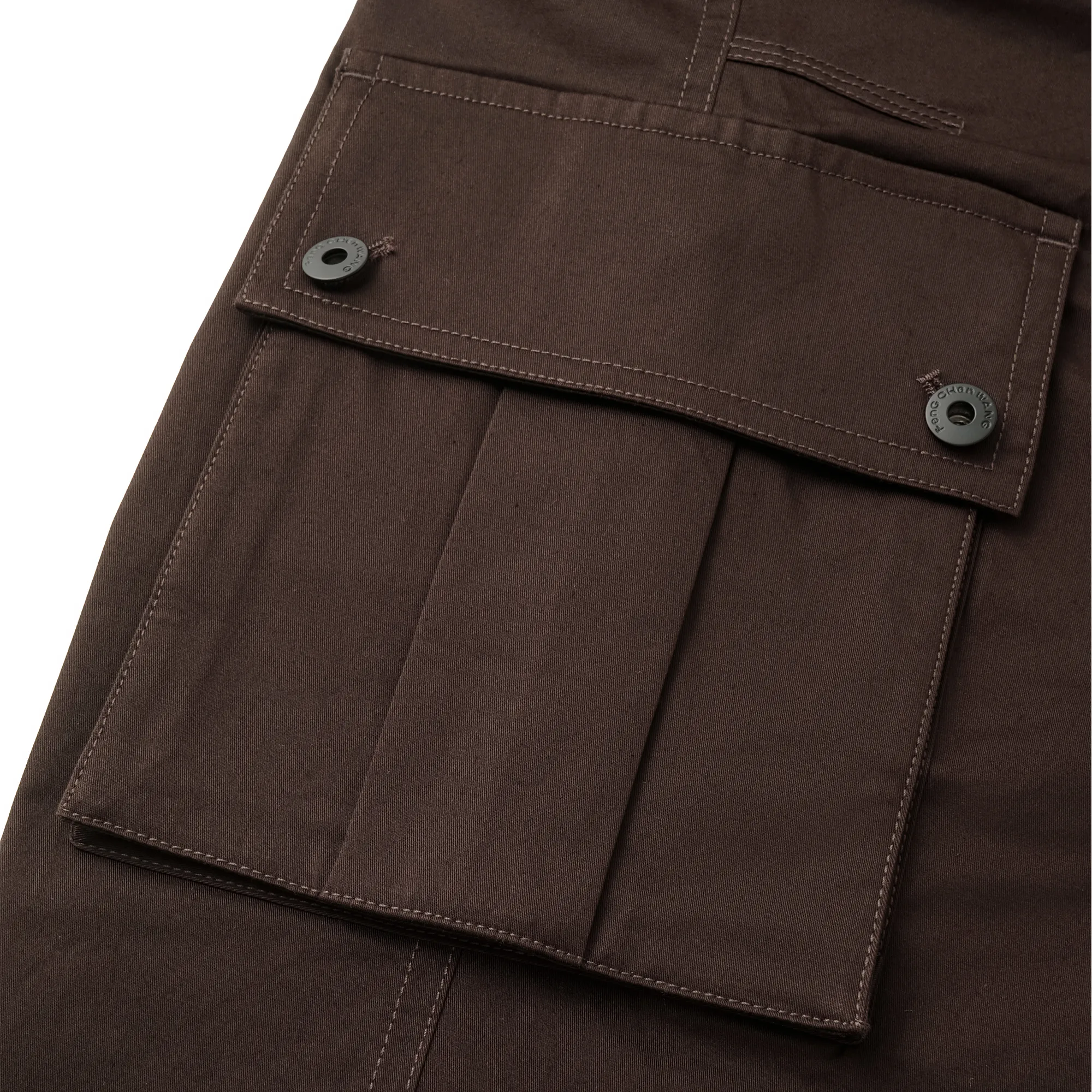 Feng Chen Wang  Brown Cargo Pants Red Brown