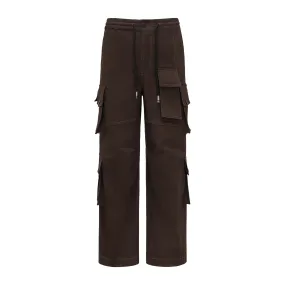 Feng Chen Wang  Brown Cargo Pants Red Brown