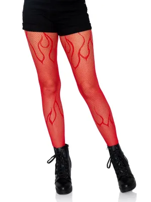 Flame Fishnet Stockings