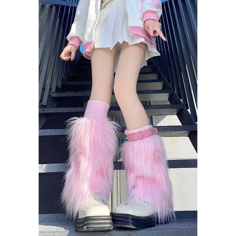 Fluffy y2k stars 3 pieces leg warmers