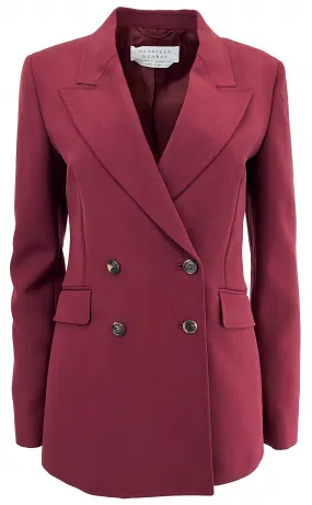 Gabriela Hearst Angela Blazer in Deep Bordeaux