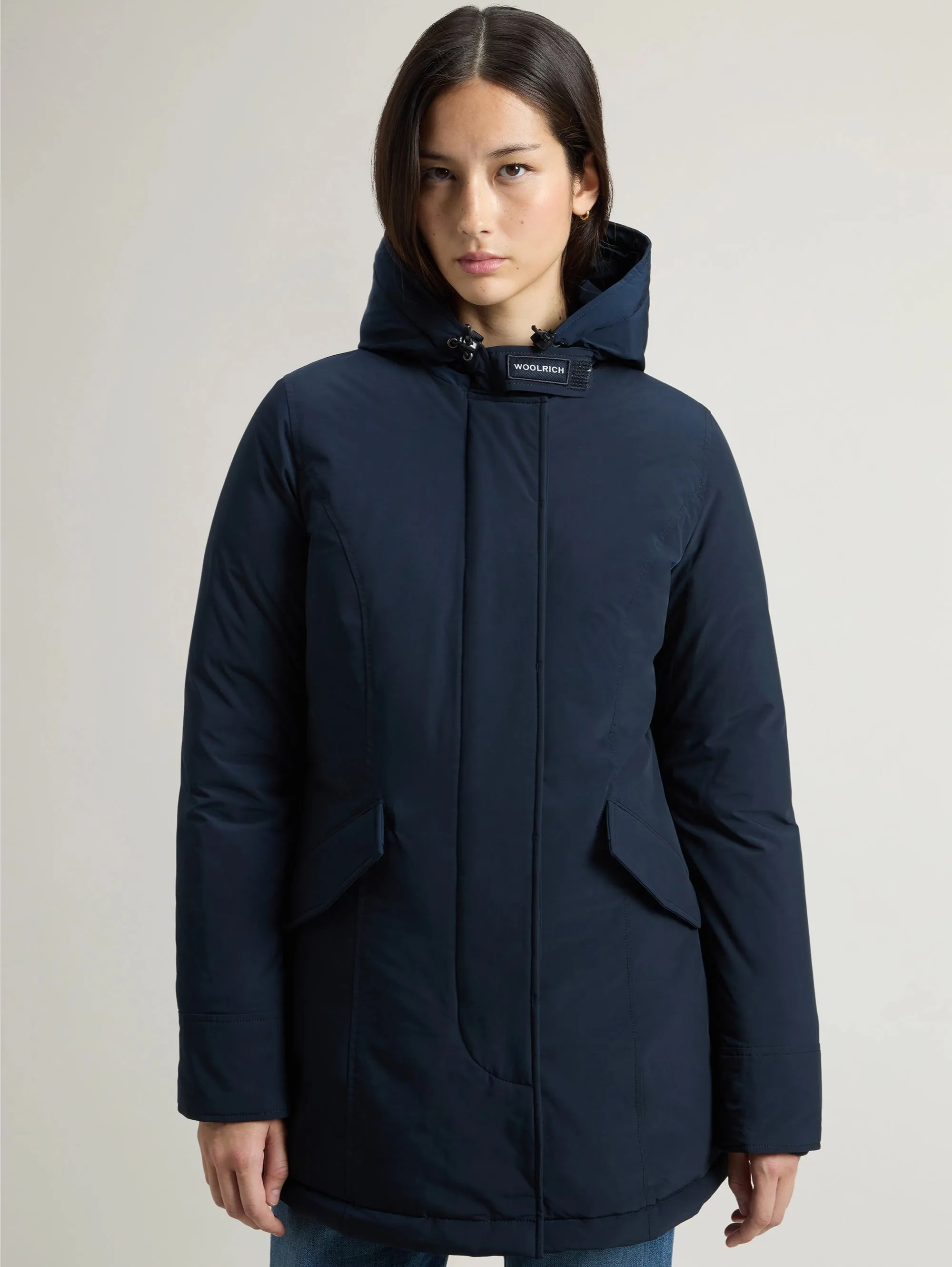 Giaccone Luxury Parka con Pelliccia Blu