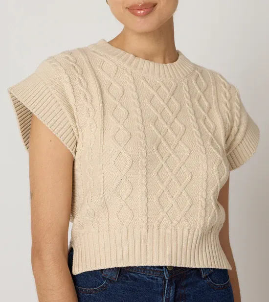 Gigi Cream Sweater Vest