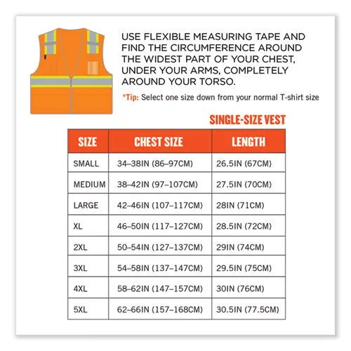 Glowear 8246z-s Single Size Class 2 Two-tone Mesh Vest, Polyester, Medium, Orange, Ships In 1-3 Business Days