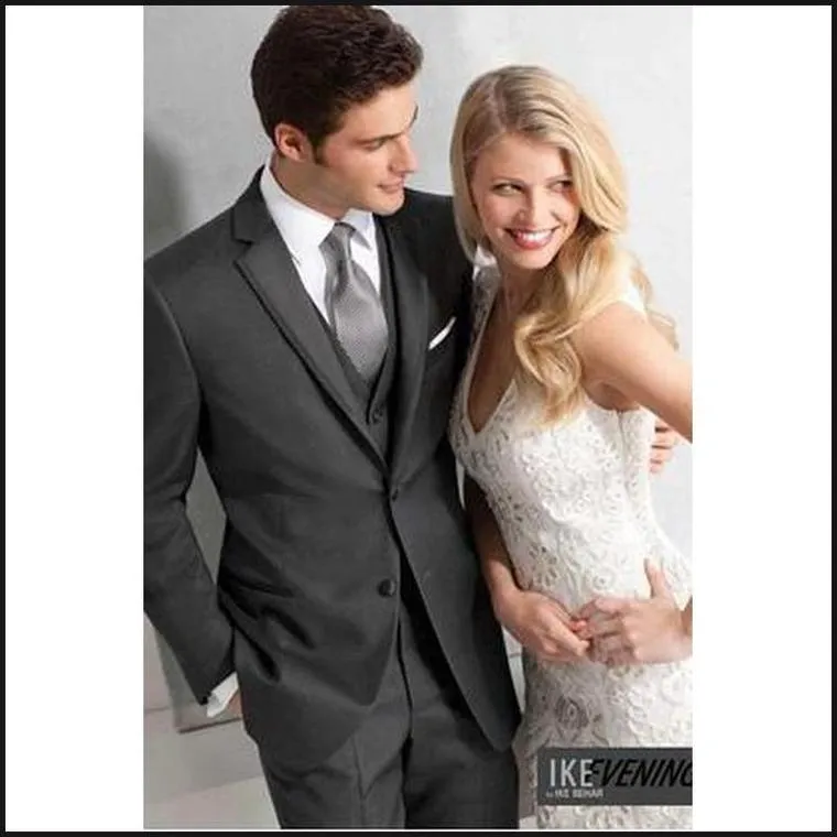 Grey Charcoal Ike Behar Aiden Tuxedo 243M