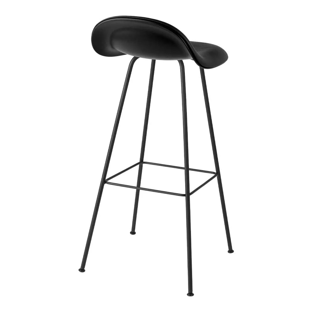 Gubi 3D Bar Stool - Front Upholstered - Center Base