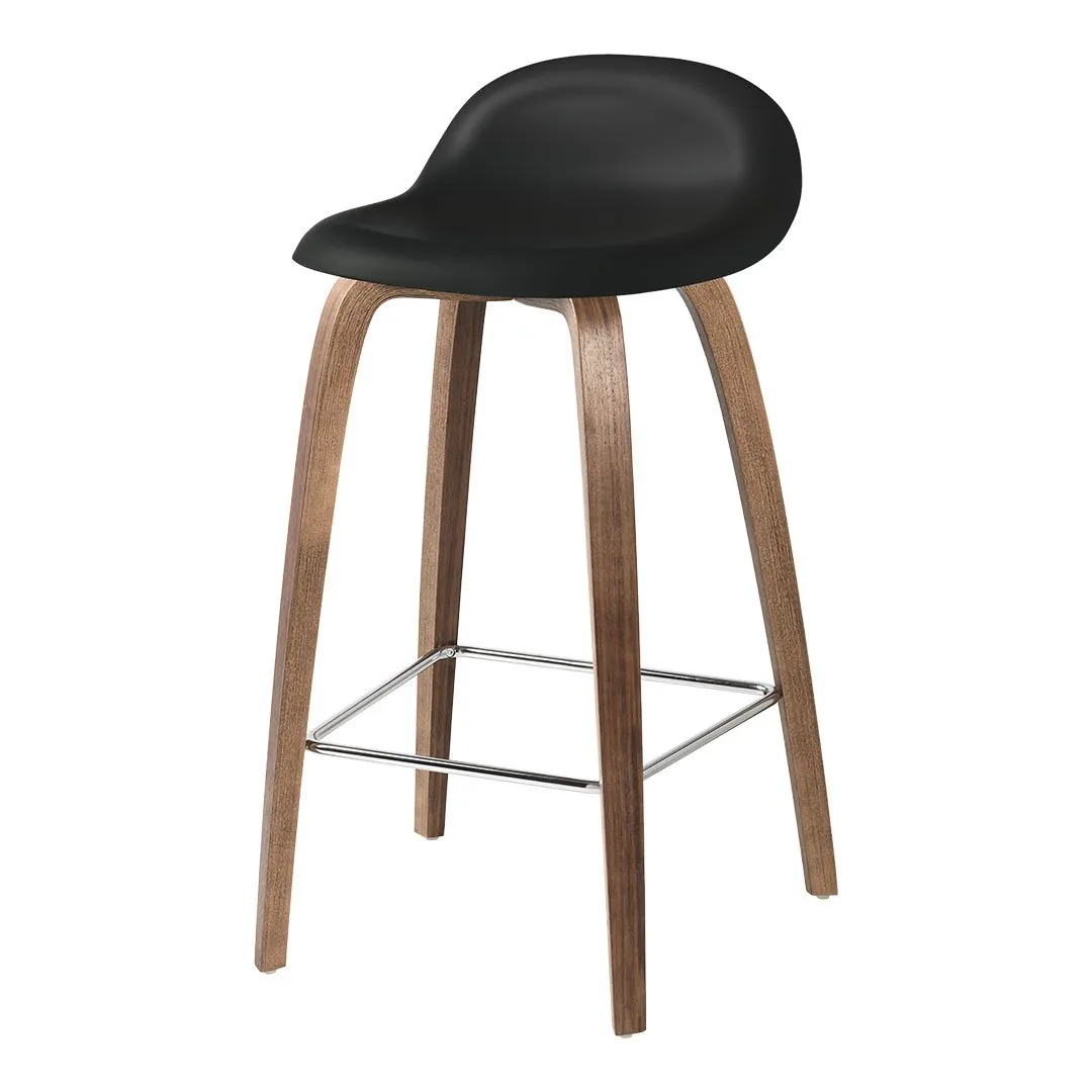 Gubi 3D Counter Stool - Wood Base