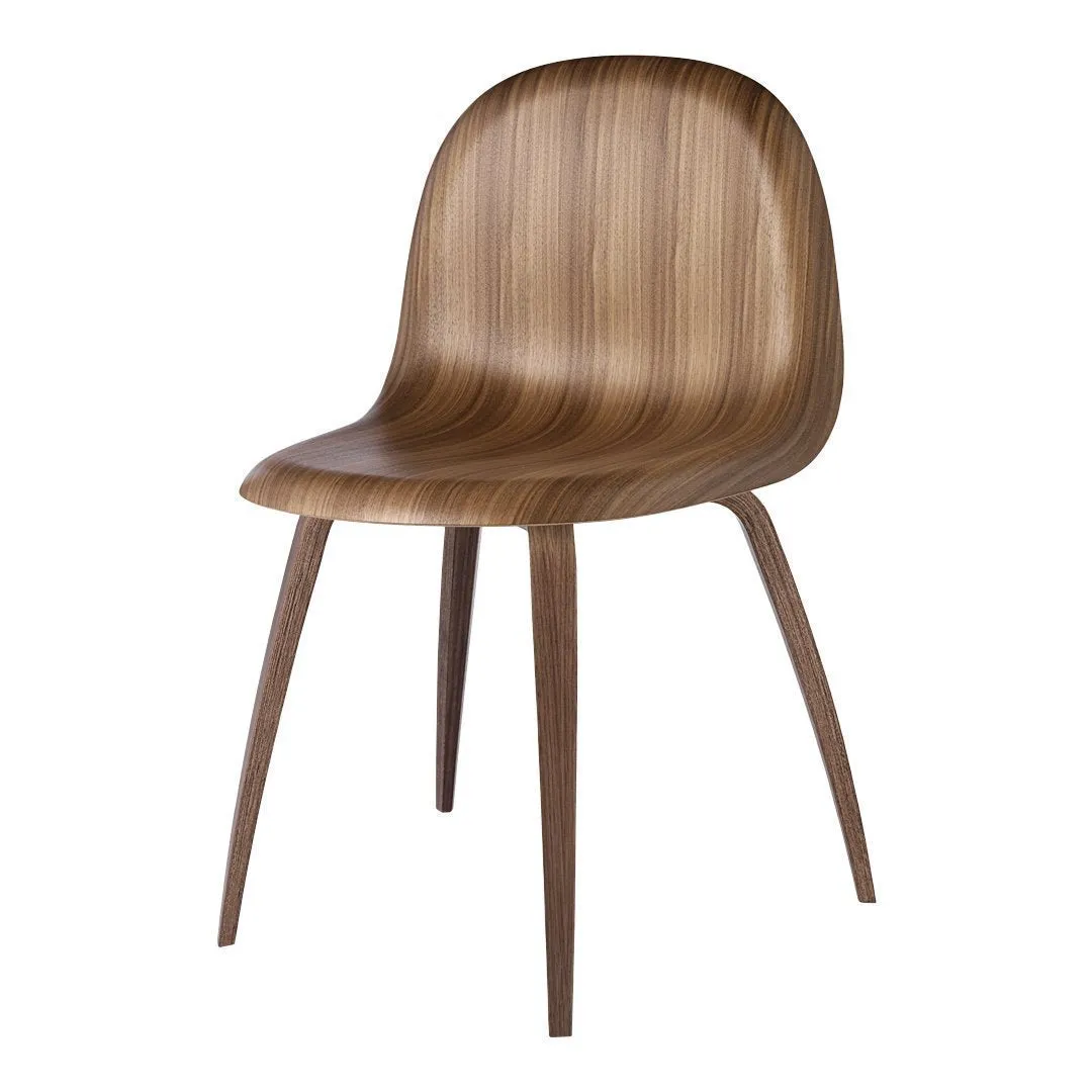 Gubi 3D Dining Chair - Wood Base