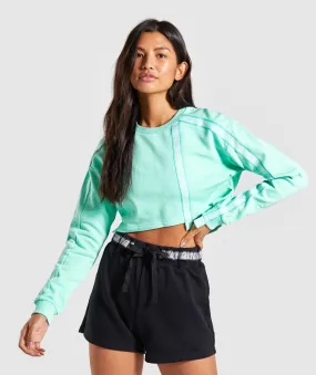 Gymshark 24/7 Cropped Sweater - Mint