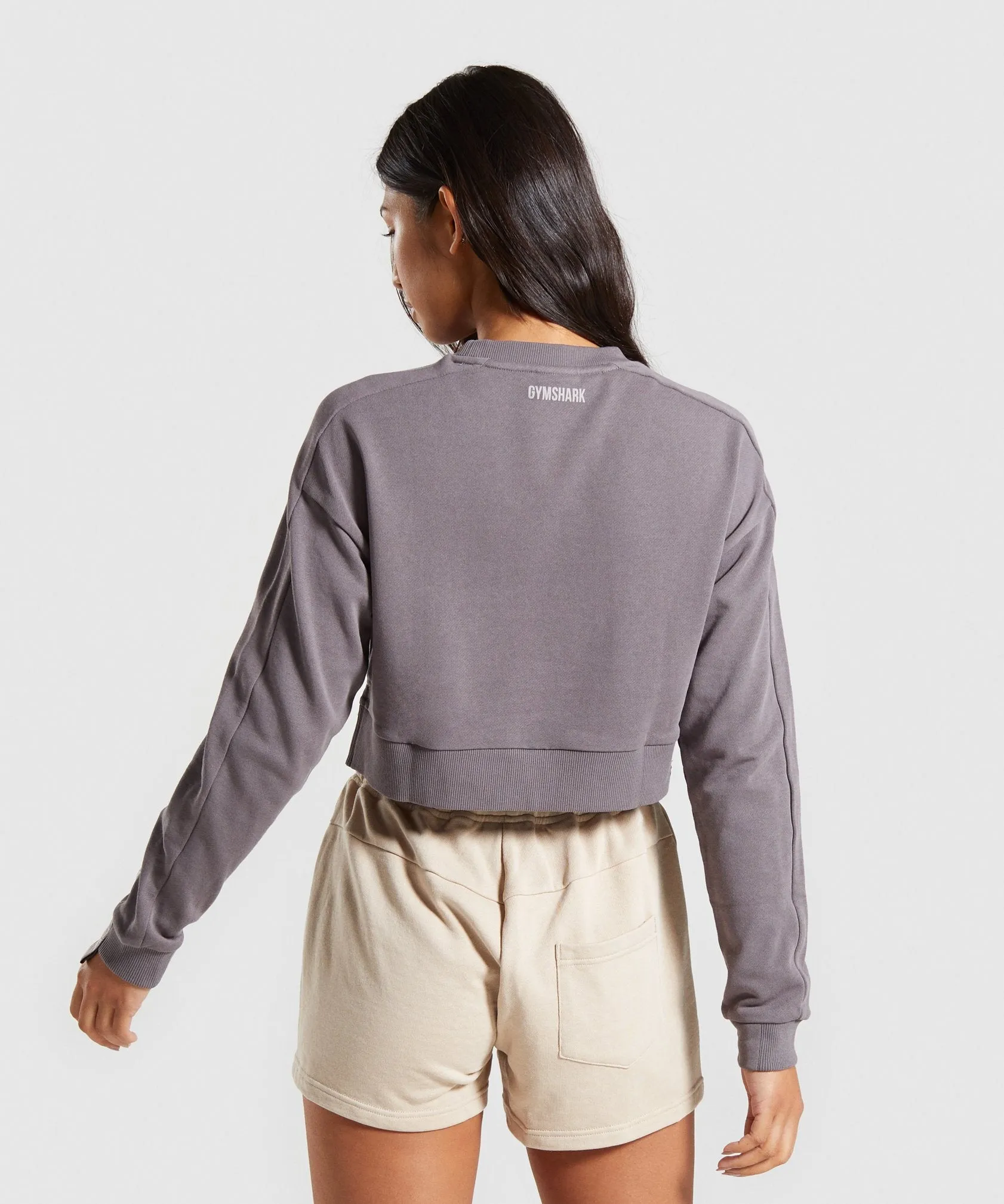 Gymshark 24/7 Cropped Sweater - Slate Lavender