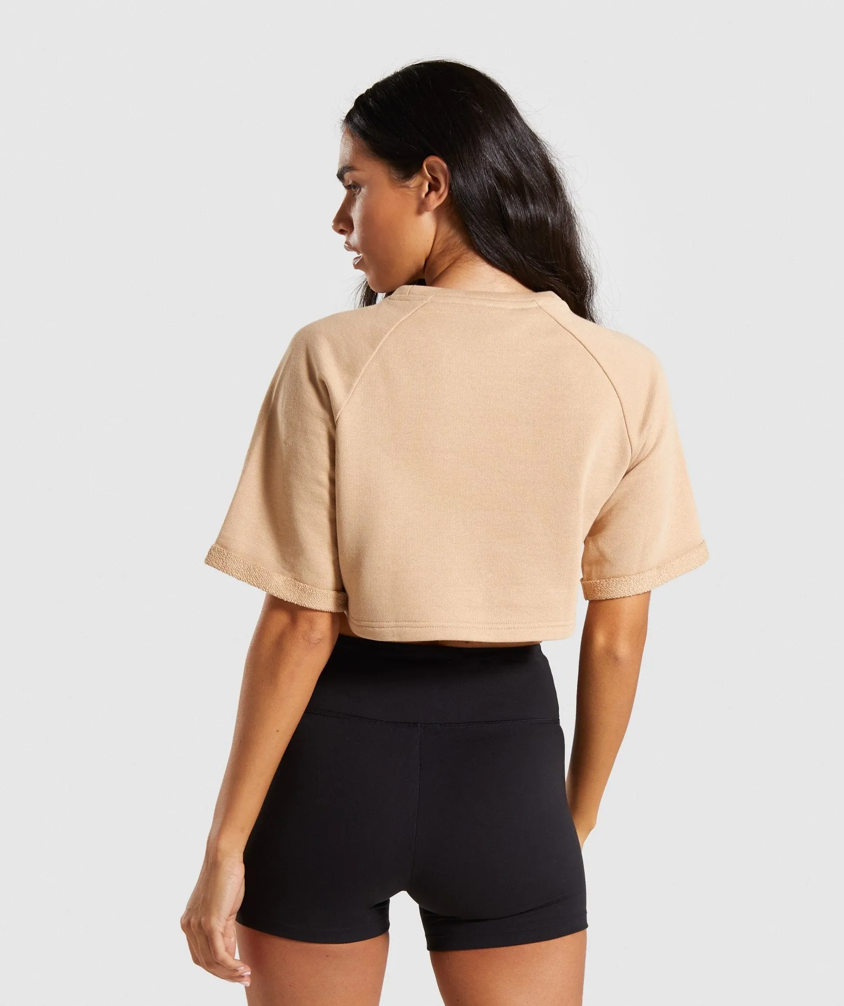 Gymshark The Visionaries Boxy Cropped Sweater - Beige