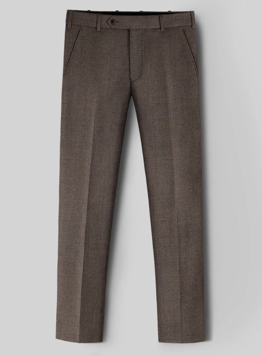 Hardy Minnis Dark Brown Twill Wool Pants