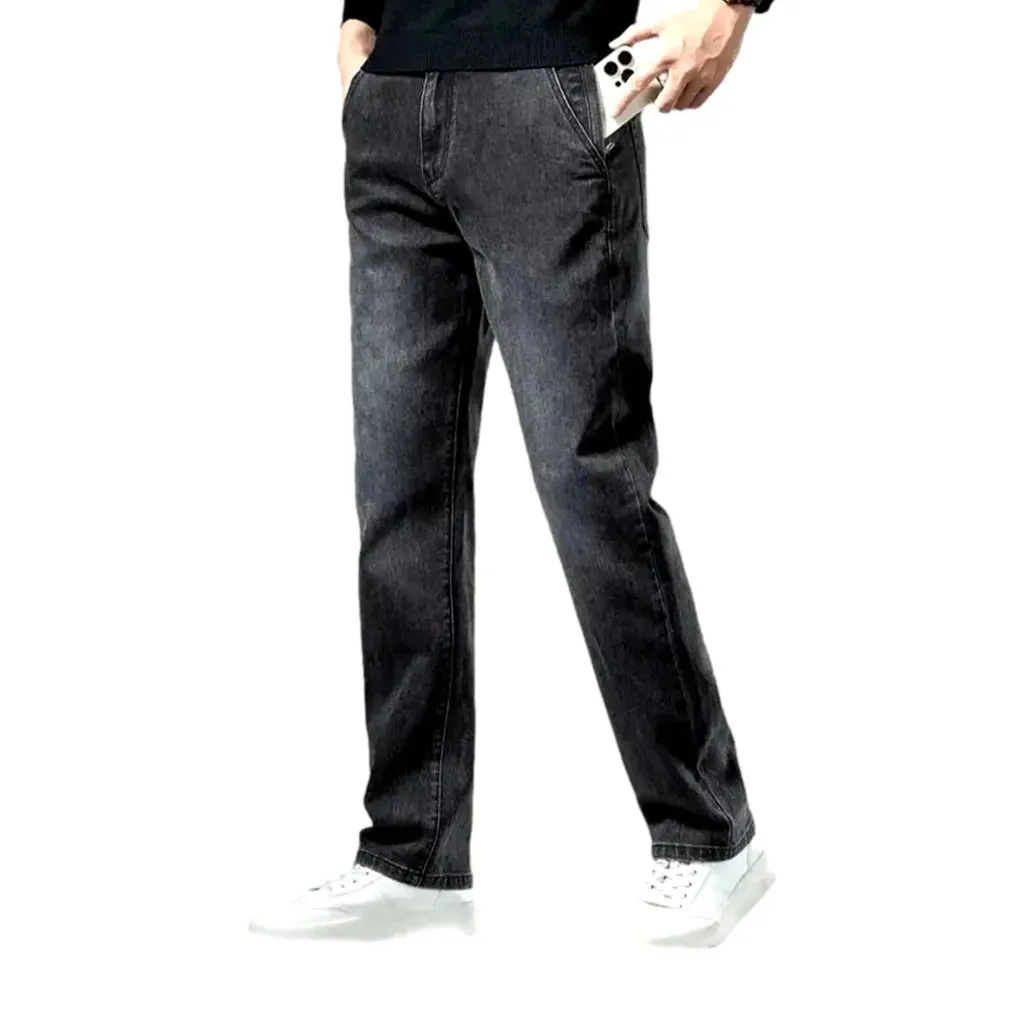 High waist casual men's jeans