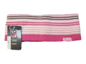 Houston Texans Reebok WOMENS Pink Striped Acrylic Knit Ear Muff Ear Warmers