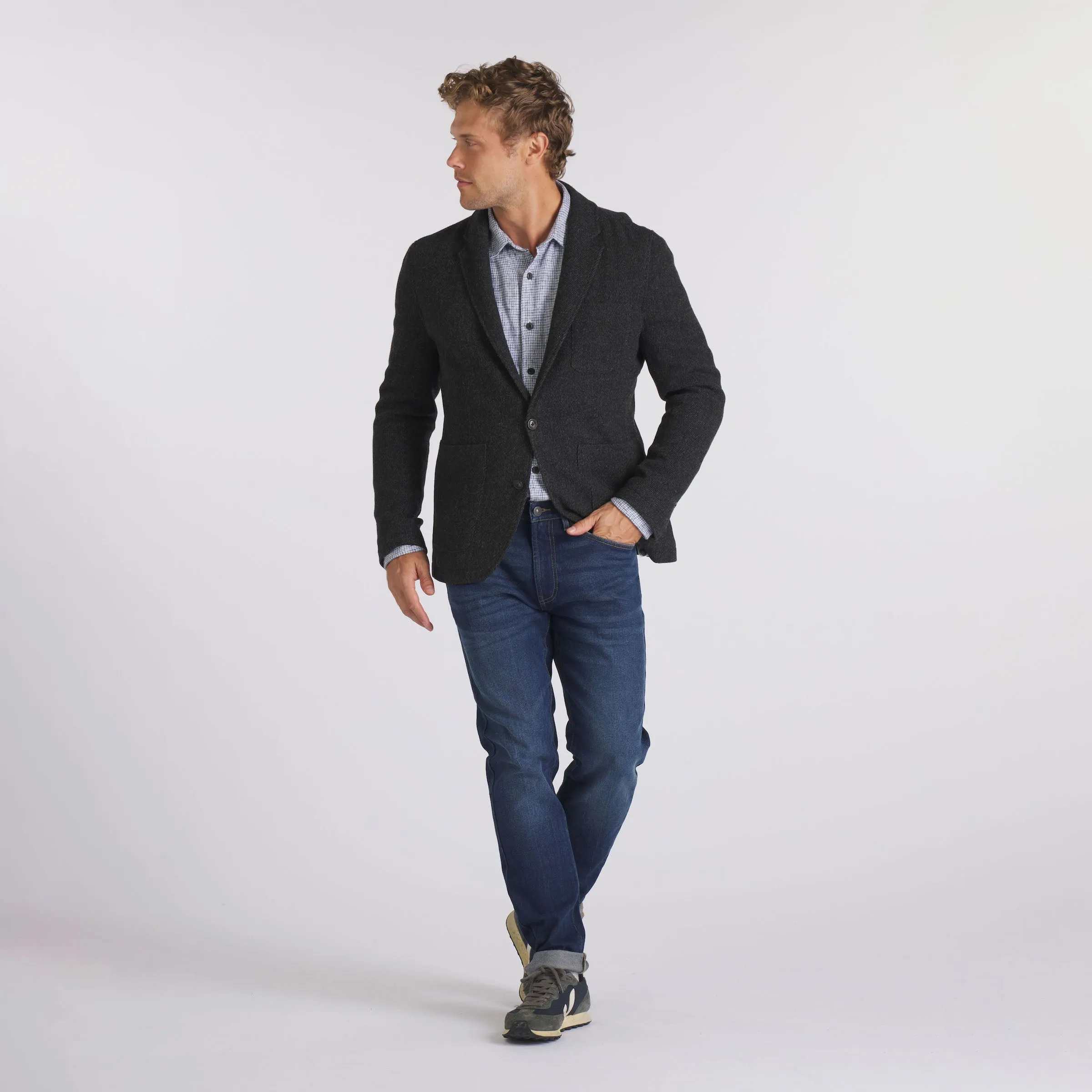 Hutton Wool Twill Sport Coat - Charcoal