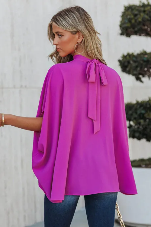 Impress Me Tie-Back Cape Top