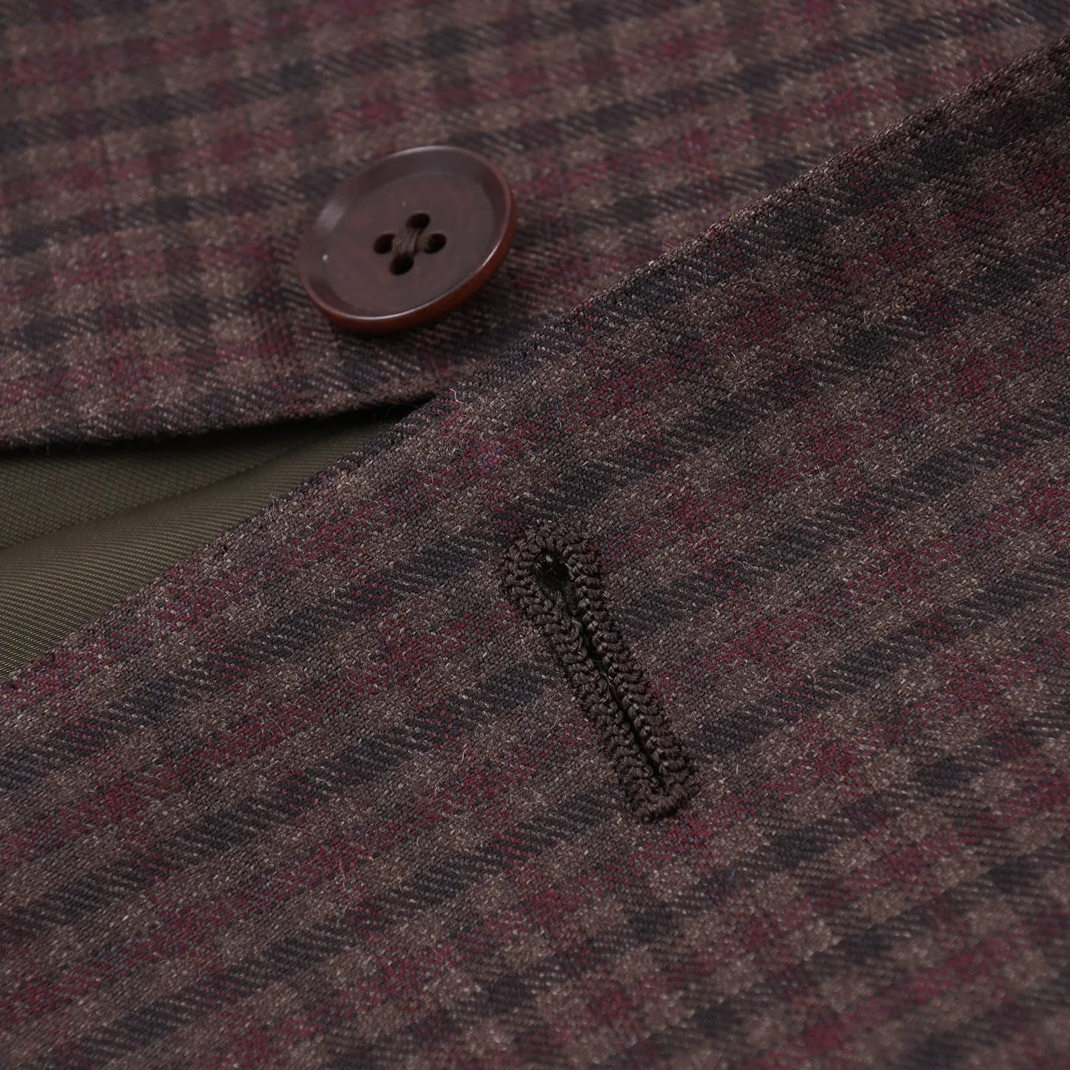 Isaia Damier Check Wool Sport Coat