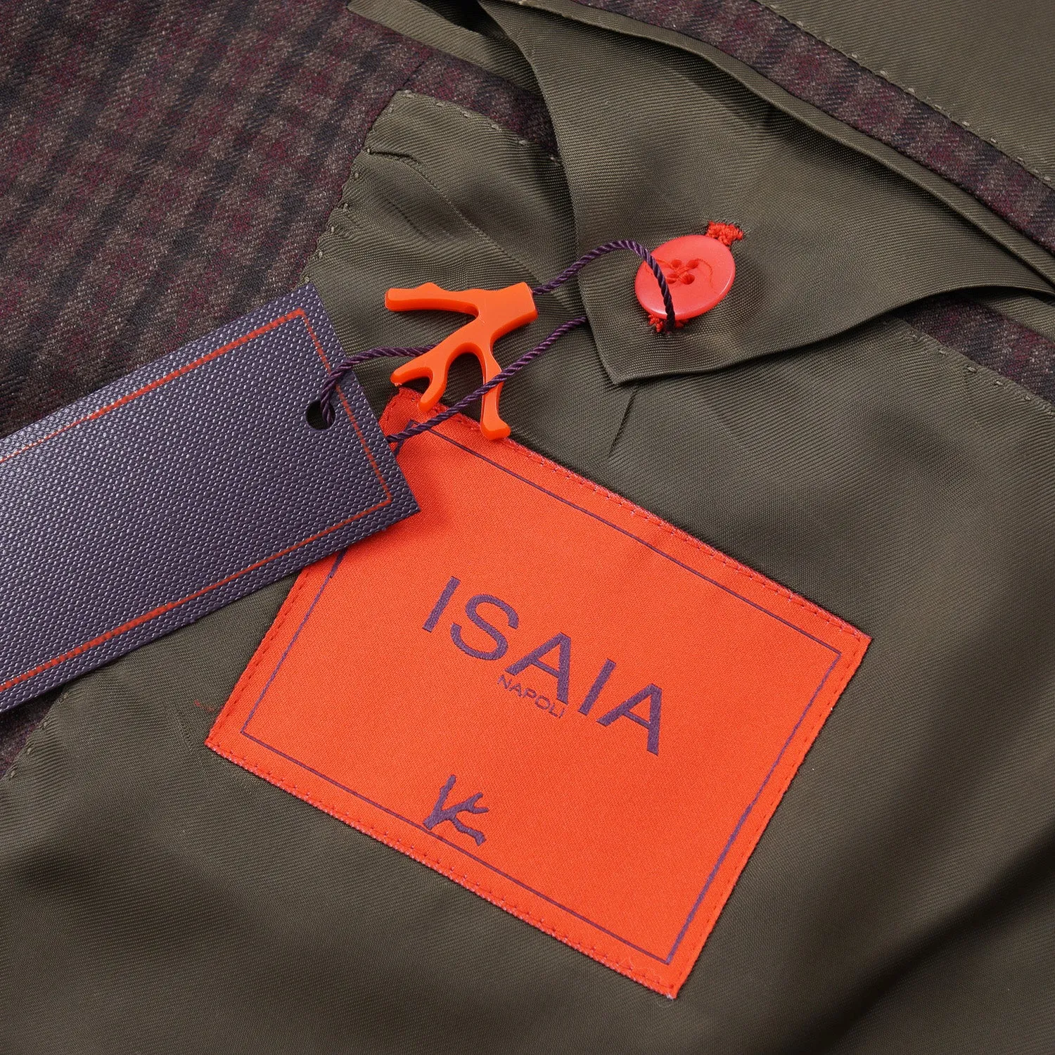 Isaia Damier Check Wool Sport Coat