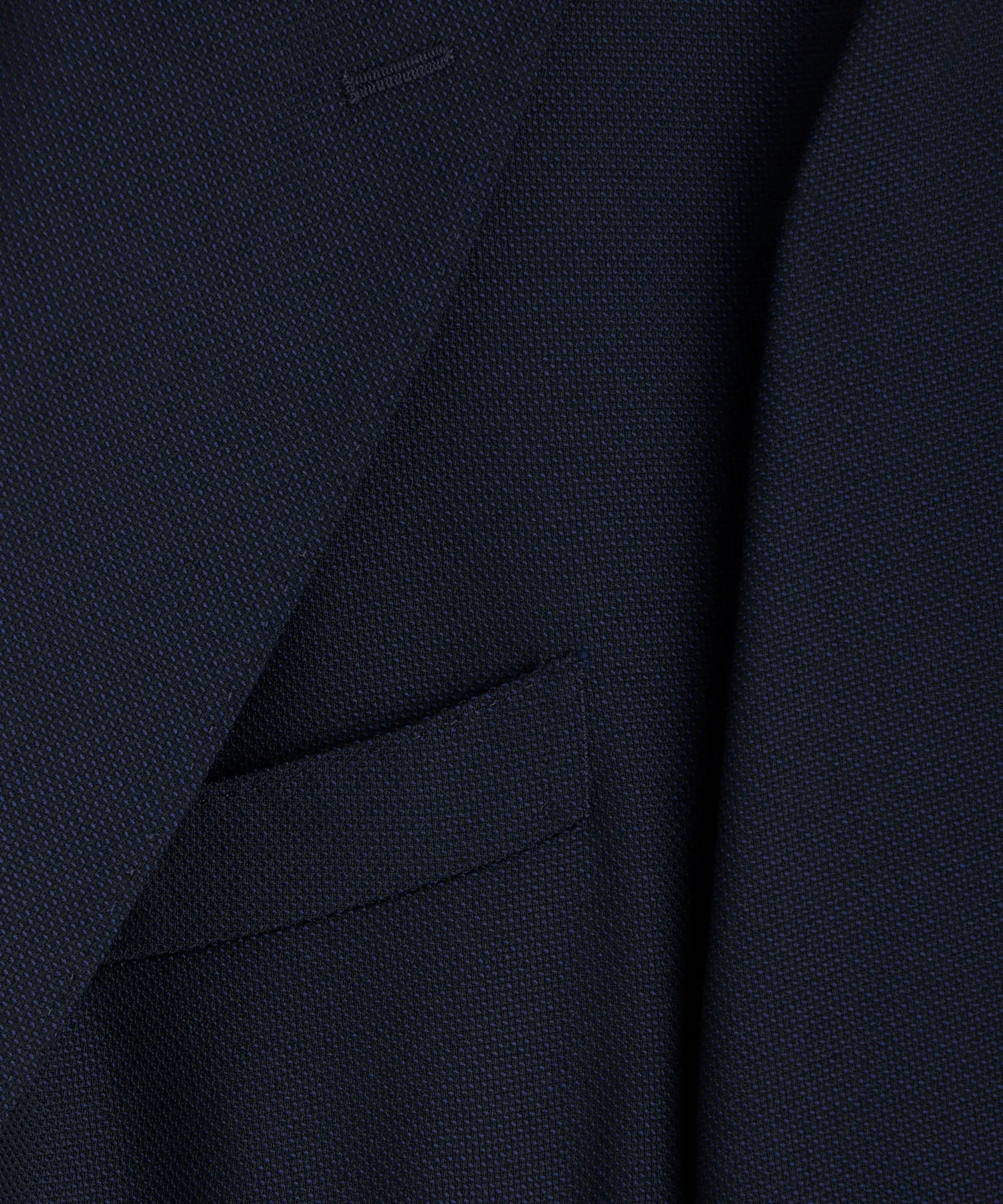 Italian Lightweight Wool Hopsack Double Breasted Sport Coat in Navy