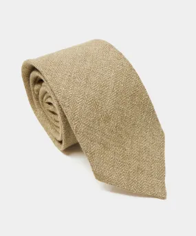 Italian Linen Tie in Burlap