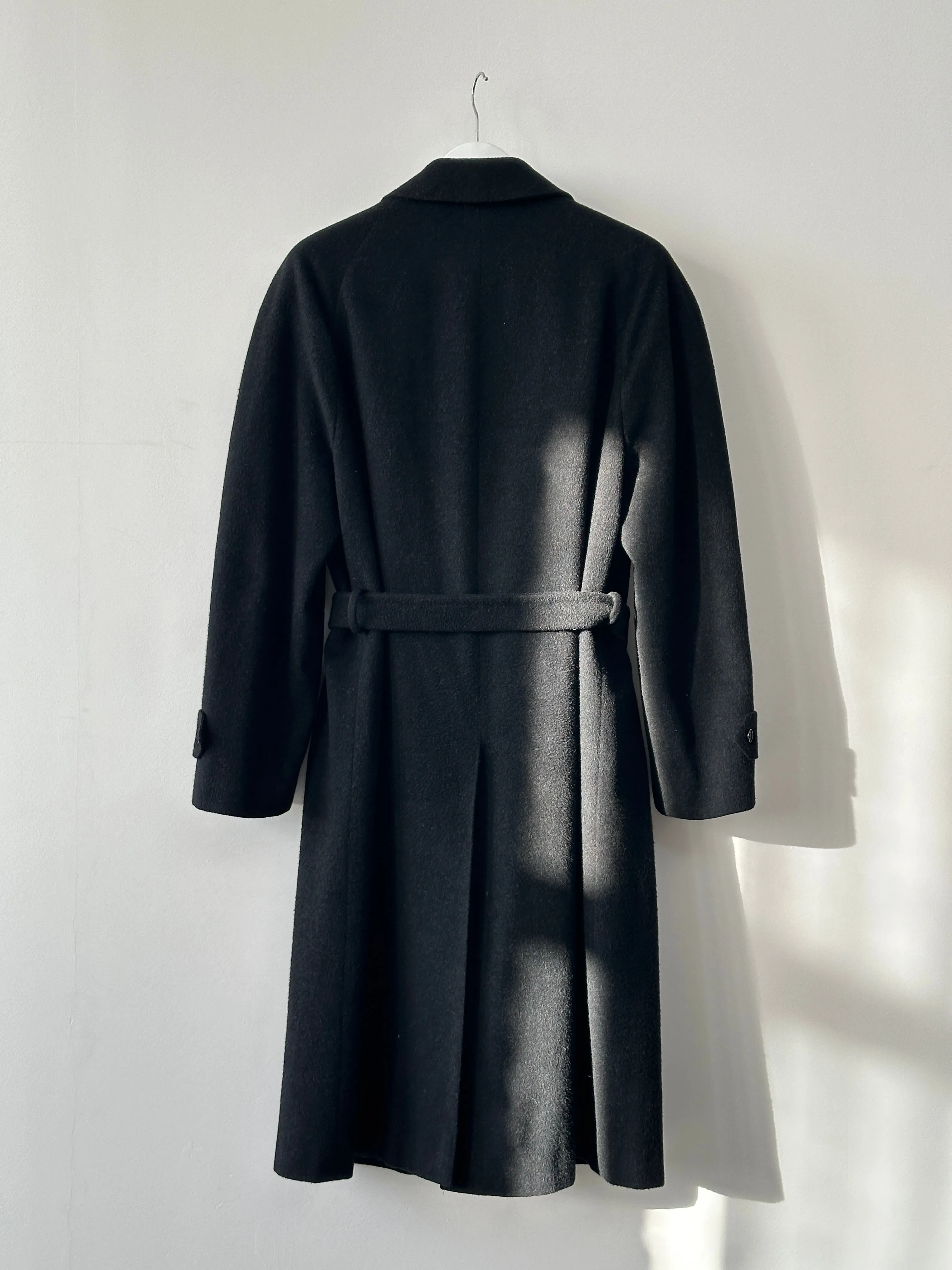 Italian Vintage Wool Cashmere Belted Coat - XL/XXL