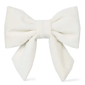 Ivory Velvet Lady Dog Bow