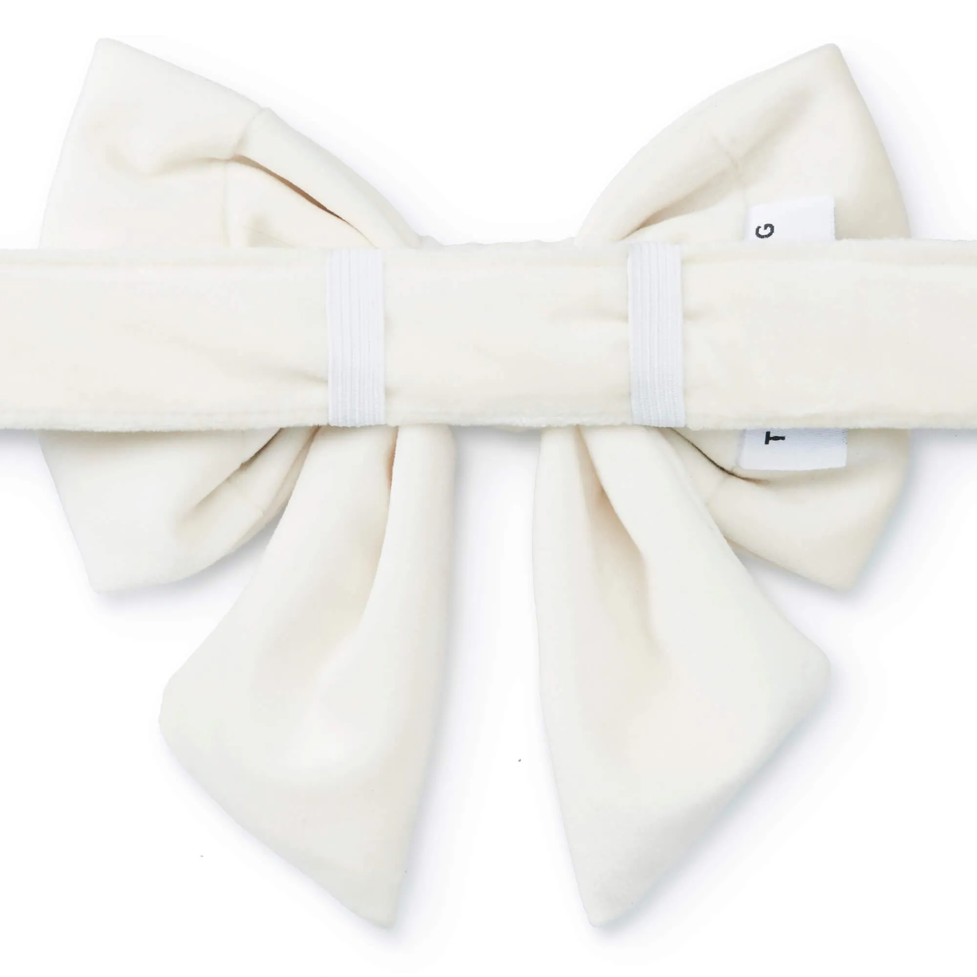 Ivory Velvet Lady Dog Bow